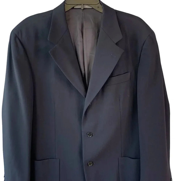 Talbots 100% Wool Suit Jacket 3 Buttons Lightweight Men Size 40S Black Italy - Picture 5 of 16